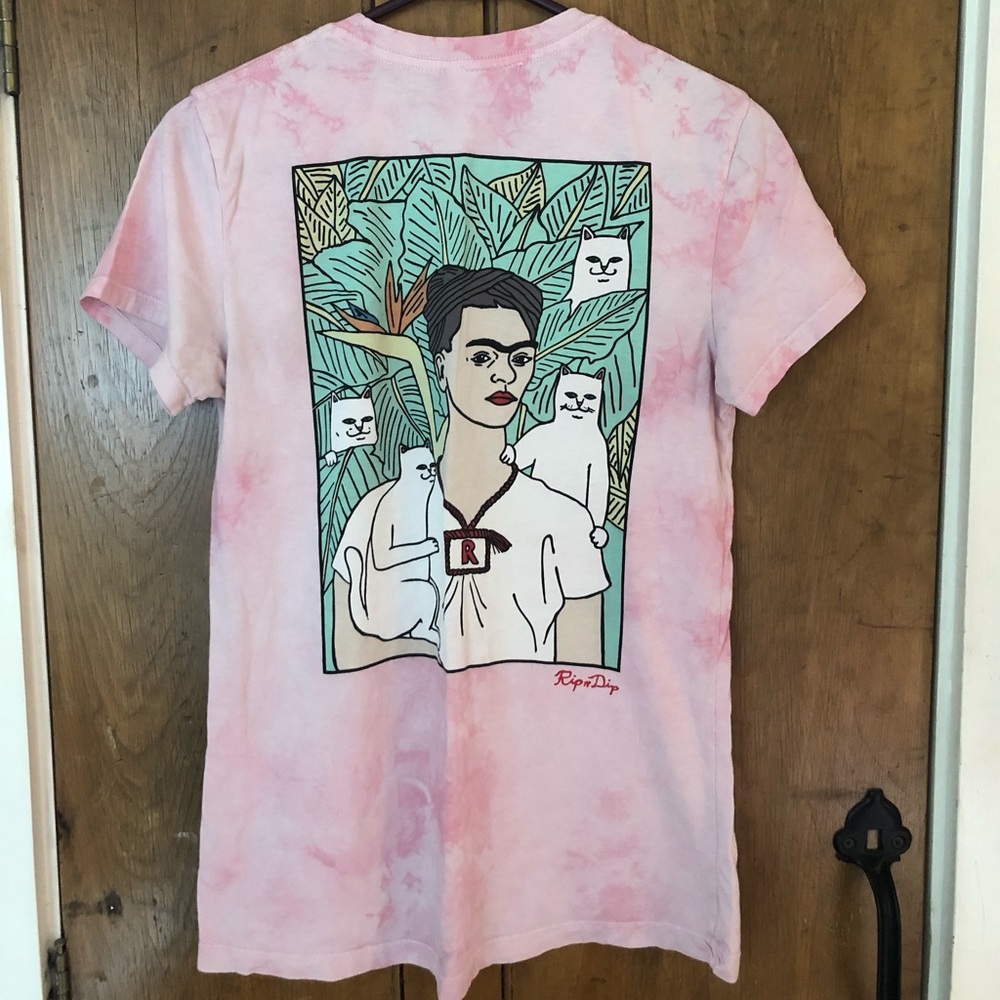 Pink Tie Dye Rip n Dip Frida/Nerm Graphic T